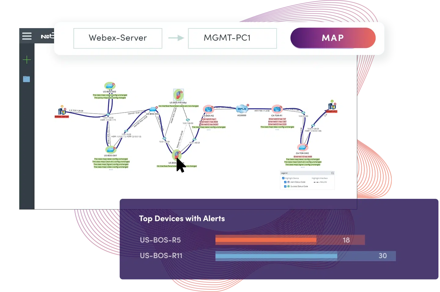 Real-Time Network Maps & Paths